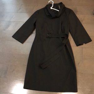 Banana Republic black mid sleeve cowl neck dress 2